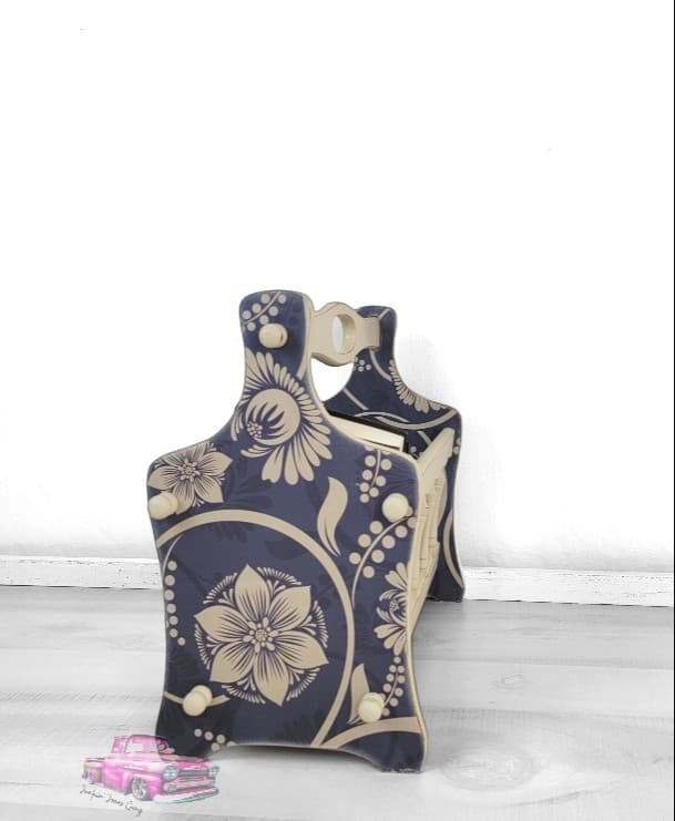 Blue Baroque Pattern Art Paper for Decoupage & Mixed Media (medium)