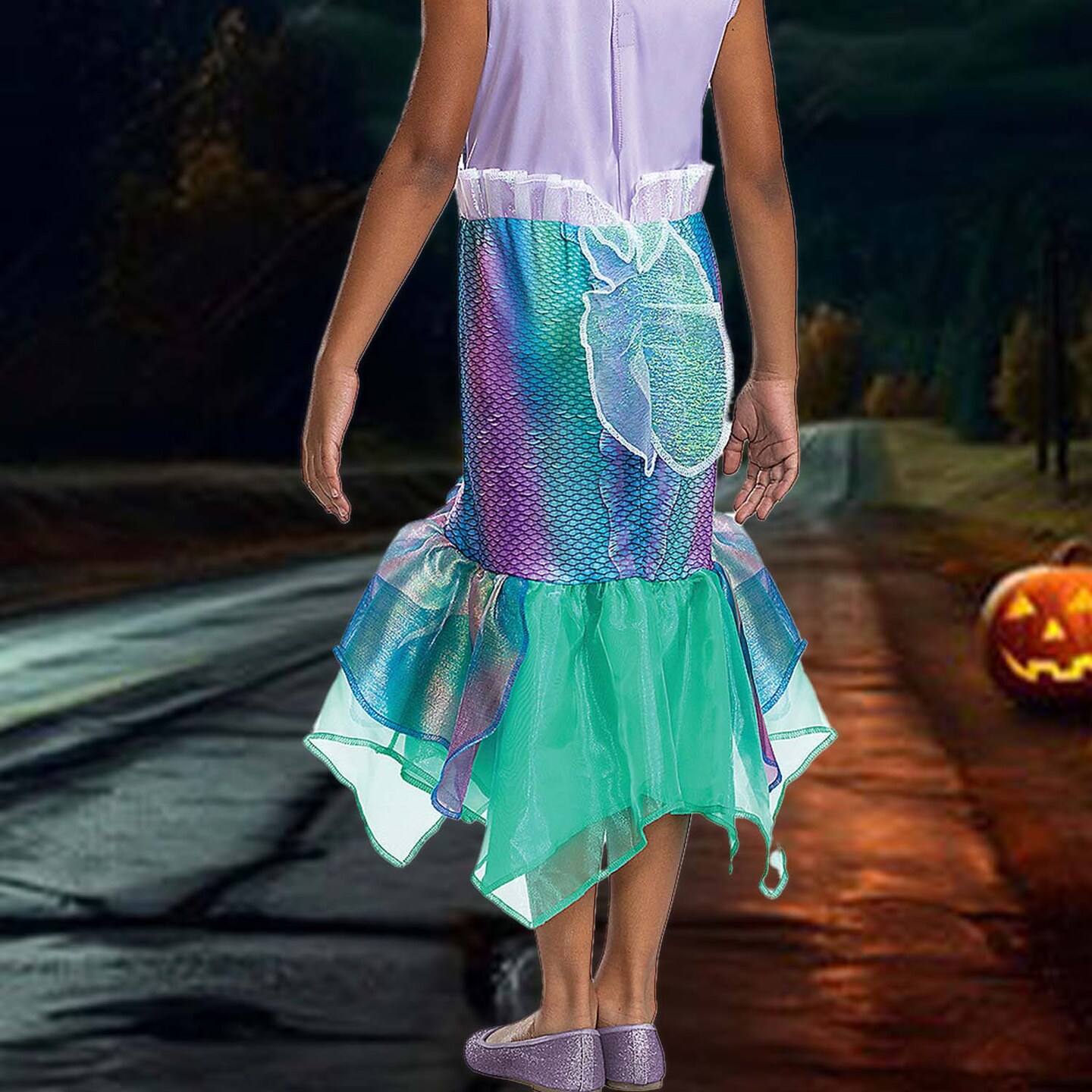 Kids Classic Live Action Ariel Mermaid Costume for Halloween Parties