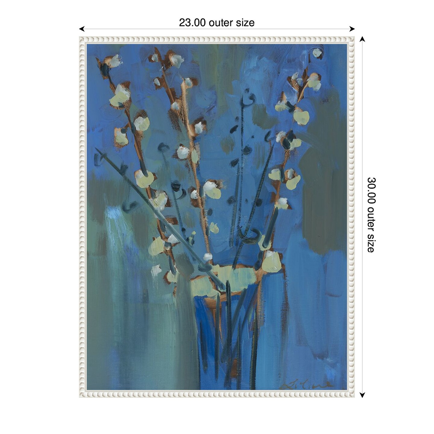 Winter Willow II by Erin McGee Ferrell 23-in. W x 30-in. H. Canvas Wall Art Print Framed