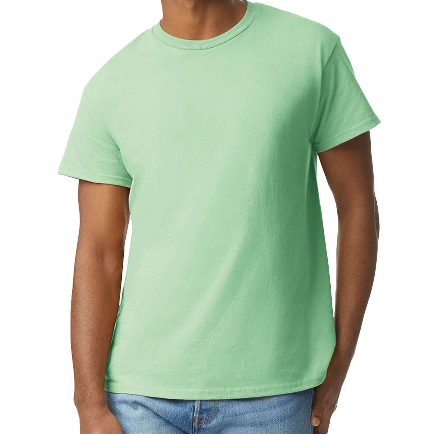 Gildan Unisex Short Sleeve T-Shirt Blanks for Crafting, Mint Green Crewneck Tee