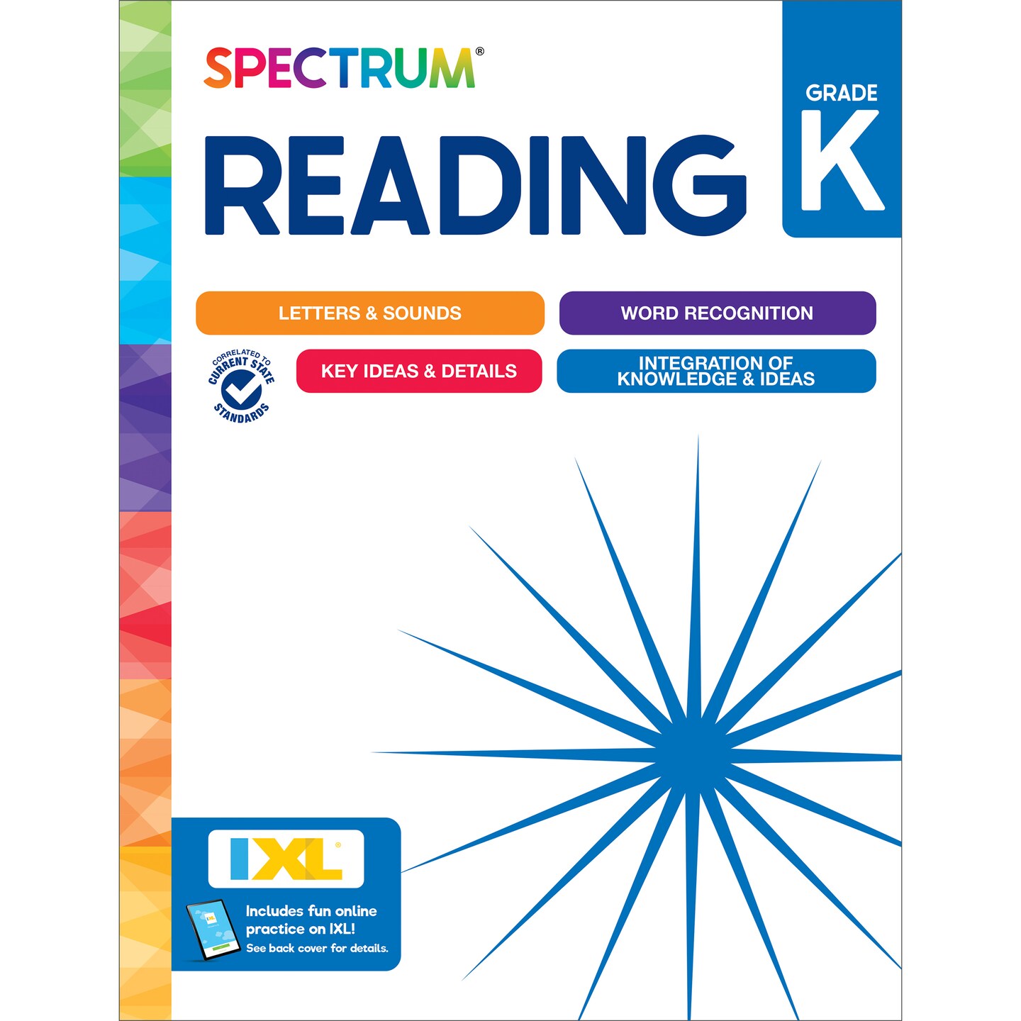 Spectrum Reading Kindergarten Workbooks, Activity Book Covering the Alphabet, Sight Words, and more Phonics for Kids Ages 5-6, Classroom or Homeschool Curriculum