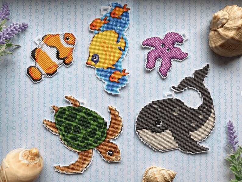 &#x22;Sea Dwellers&#x22; Counted Cross-Stitch Kit