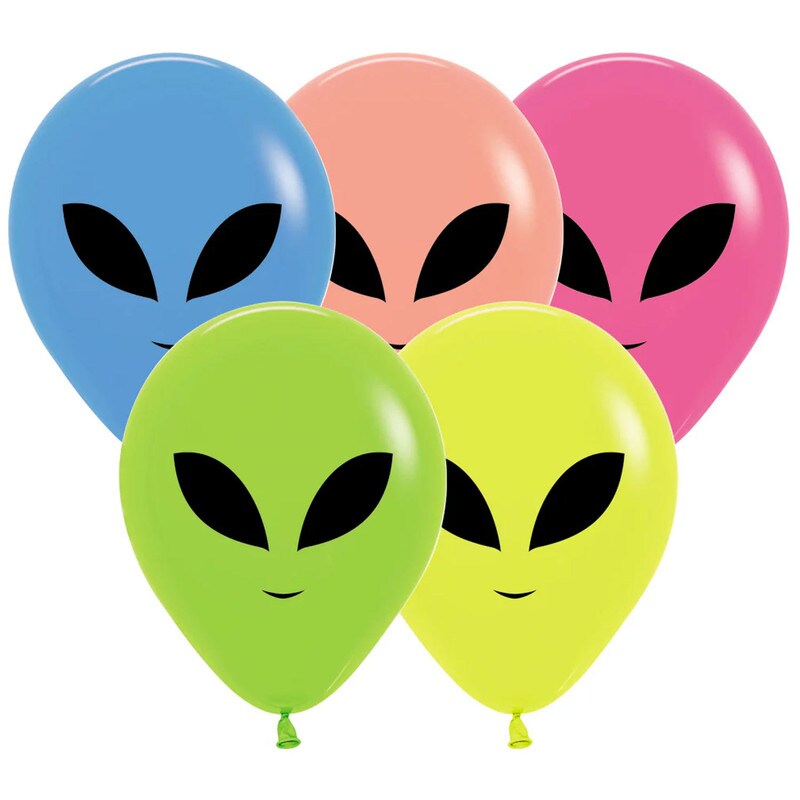 Alien Latex Balloons 5&#x22; Space Theme Party Balloons