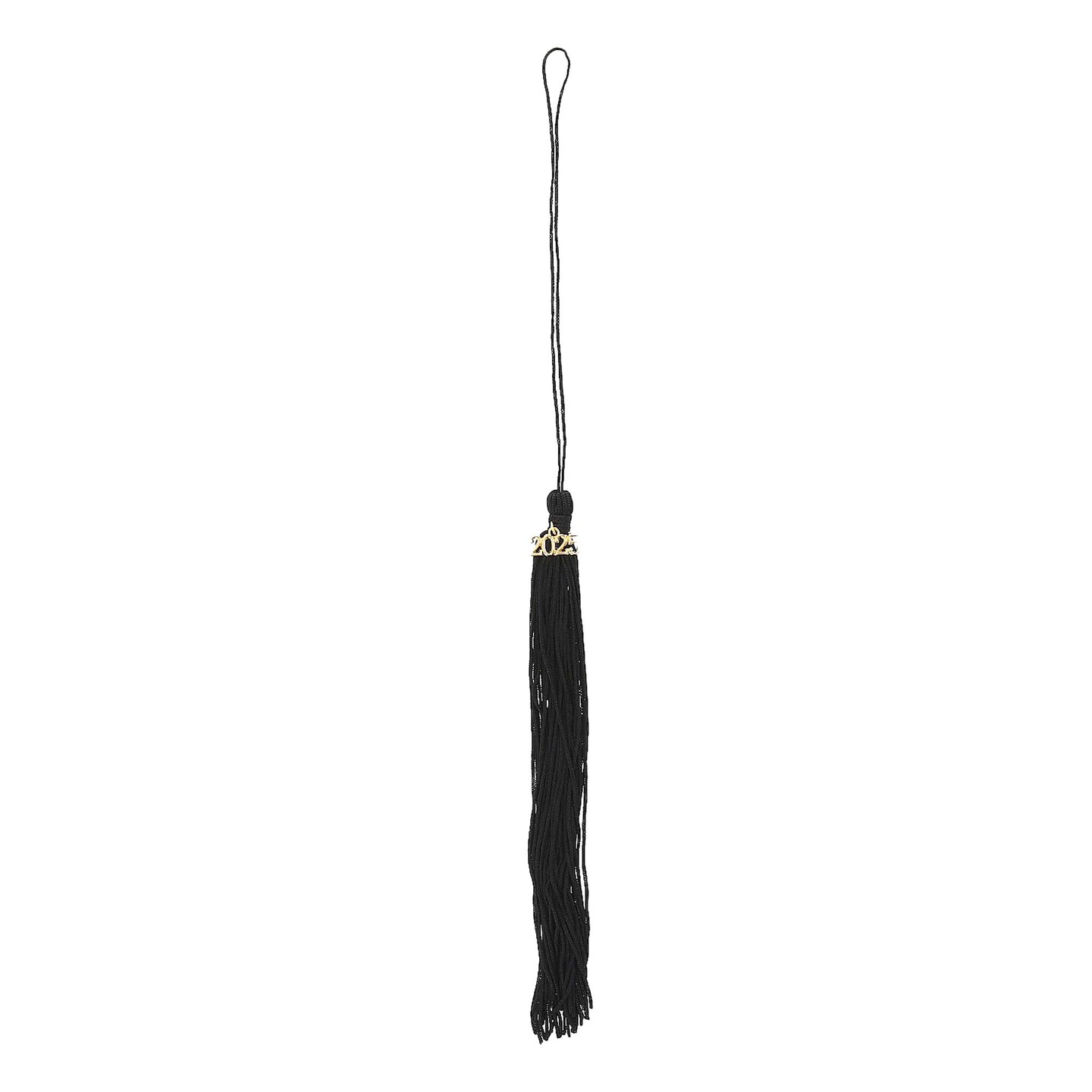 8" Black 2025 Polyester Graduate Mortarboard Tassels 12 Pieces