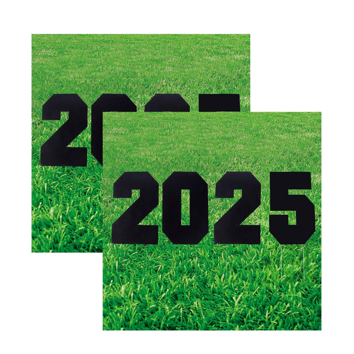 2025 Black Plastic Outdoor Yard Signs 12 1/2&#x22; x 25&#x22; Set of 4