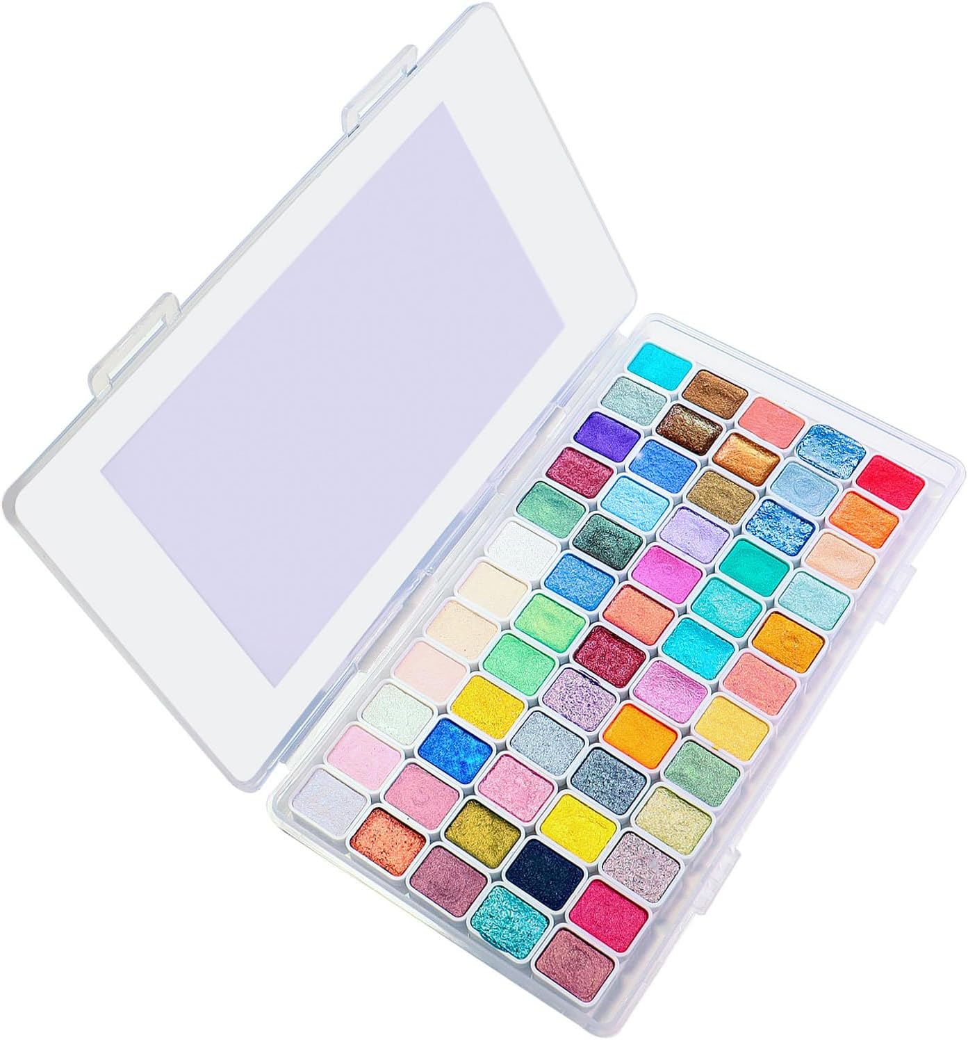60-Color Watercolor Paint, Glitter Watercolor Paint for Painting, Portable Box - Long-Lasting Smooth Blending Art Pigments, Art Supplies