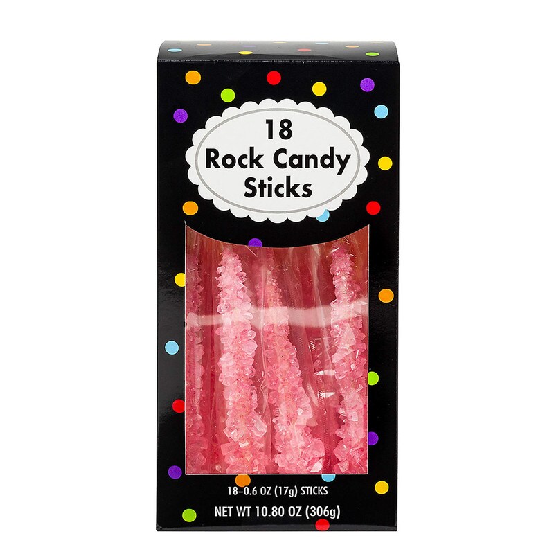 Bright Color Rock Candy Sticks 18 Count