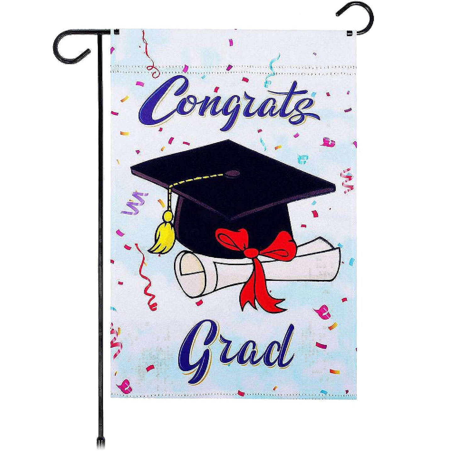 G128 Happy Graduation Garden Flag 12&#x22; x 18&#x22; Double Sided