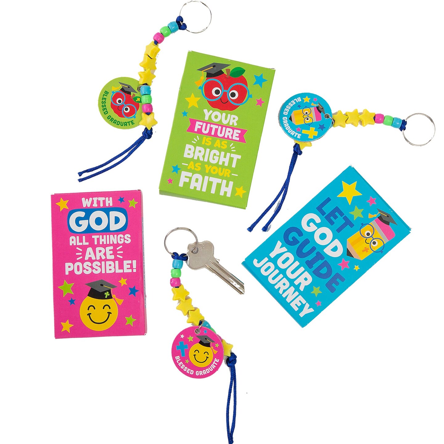 Blessed Graduate Kids&#x2019; Keychain Craft Kit 12 Pack