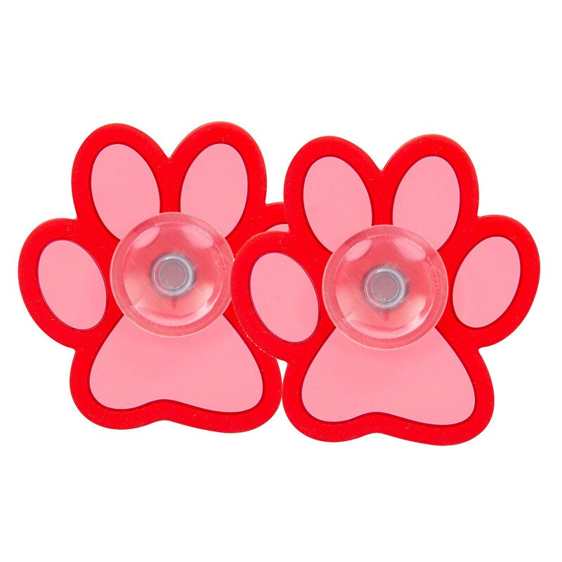 12 Pack 2 1/4&#x22; Bright Red Paw Print Fidget Spinners