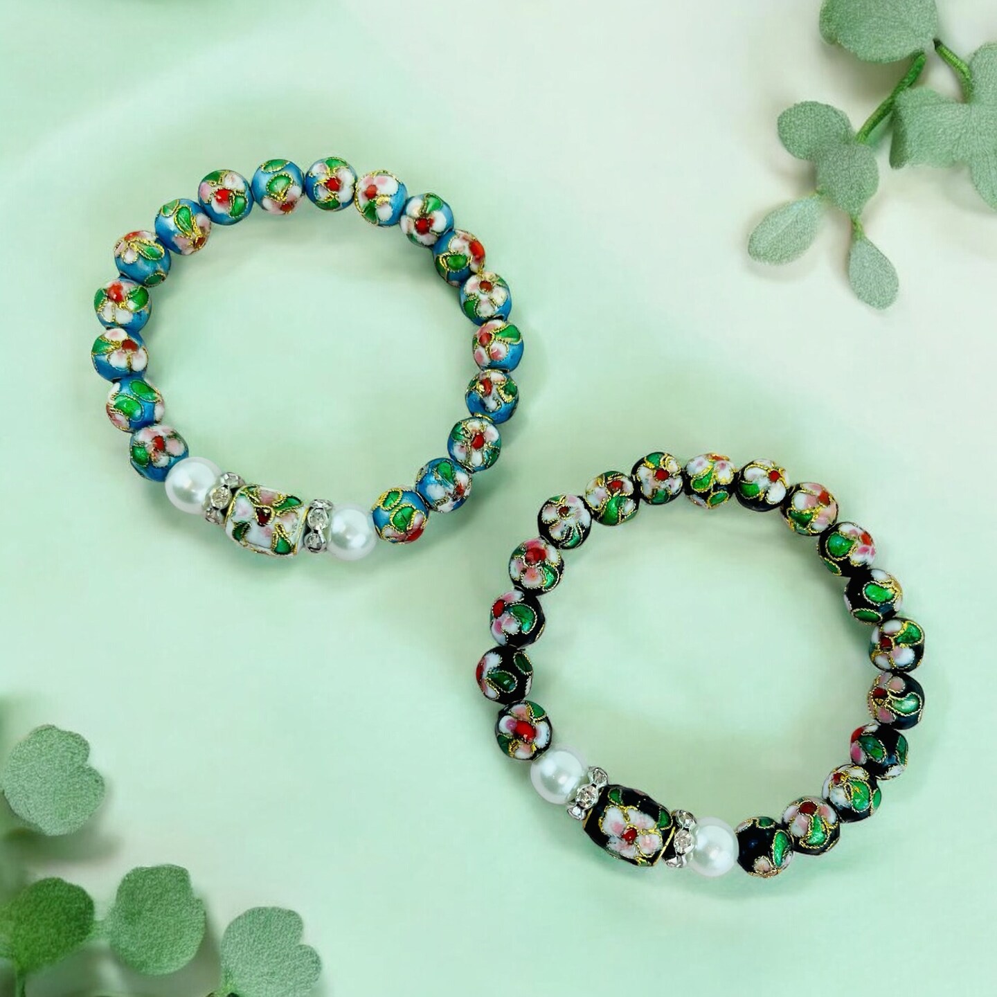 Cloisonne Beads  Pack of  14