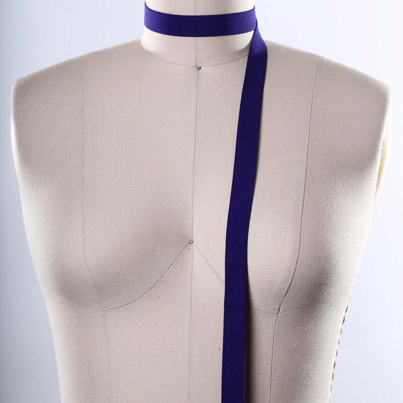 3 Yards Dark Purple Fold Over Elastic 5/8&#x22; Shiny Trim for Hairbands &#x26; Sewing
