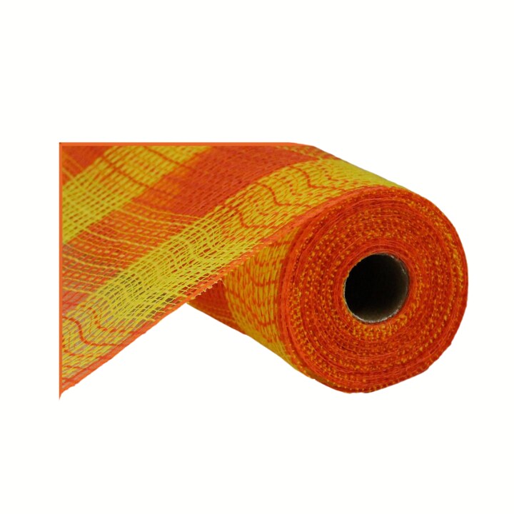 Orange Yellow Faux Jute Deco Mesh &#x2013; 10.25&#x22;x10yd Roll-RY8315B4