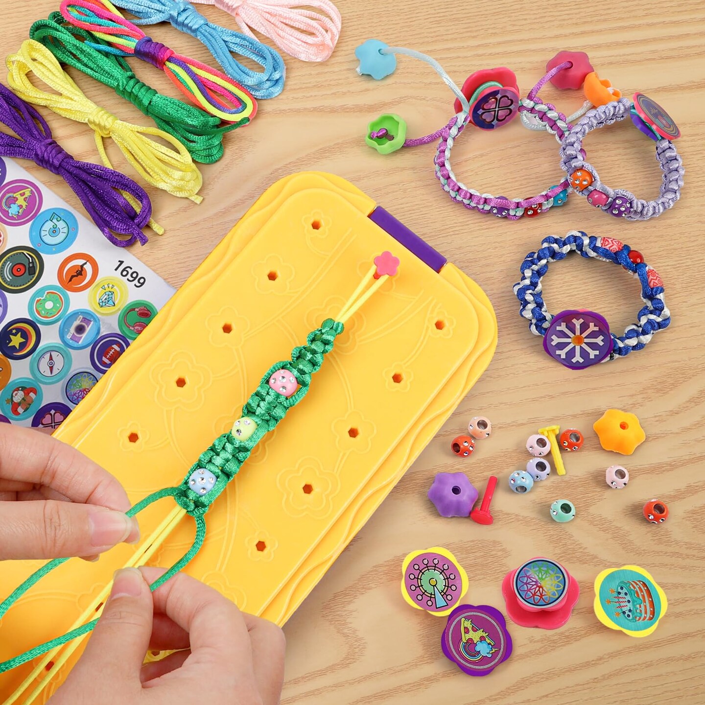 Arts and Crafts for Kids Age 8-12 Friendship Bracelet Making Kit for Girls - Best Birthday Gifts Ideas for Girl 7 9 10 11 Year Old - Popular Bracelets String Maker Toys Set