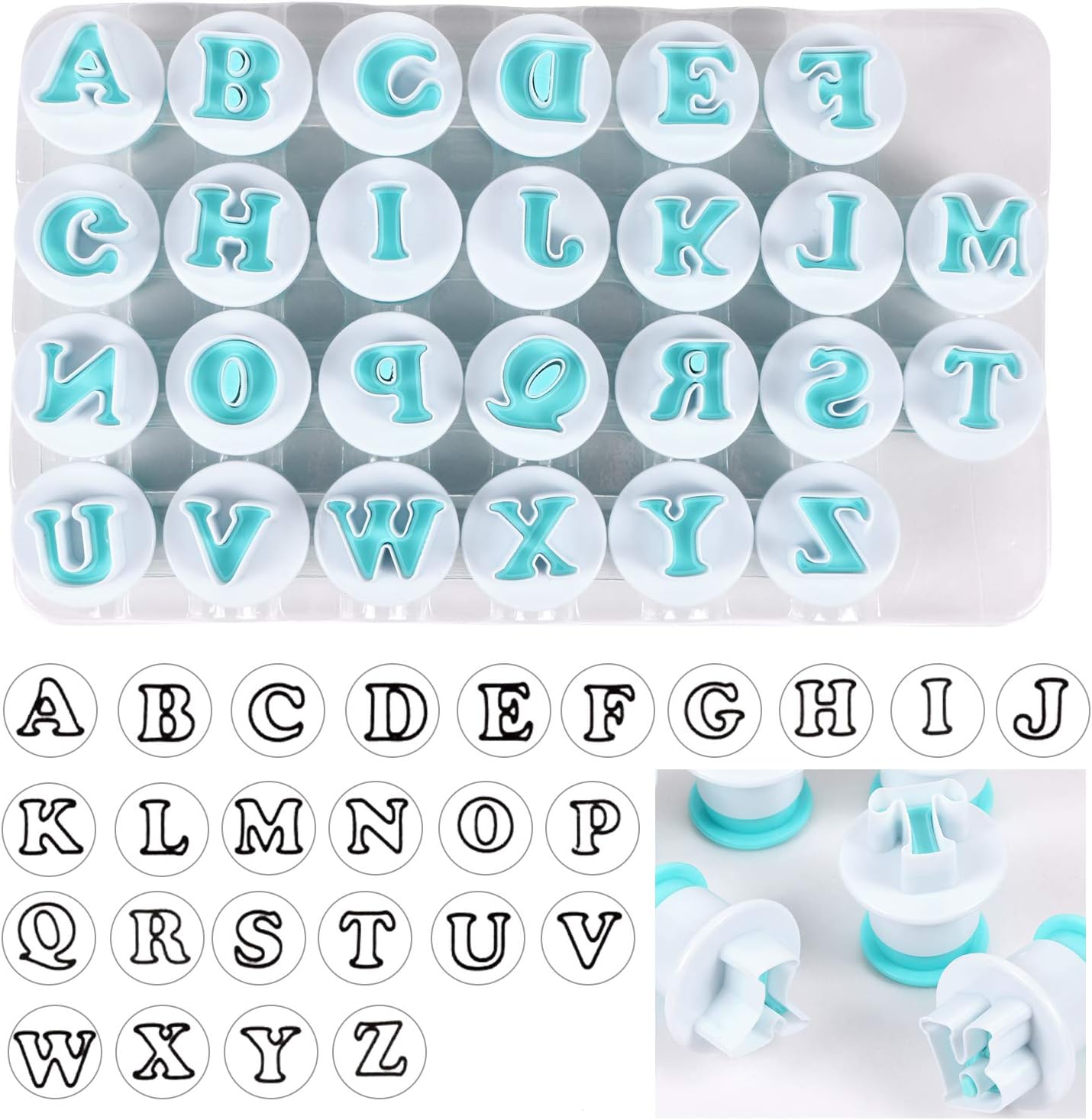Alphabet Letter &#x26; Numbers Cake Mould Set 36 Pieces
