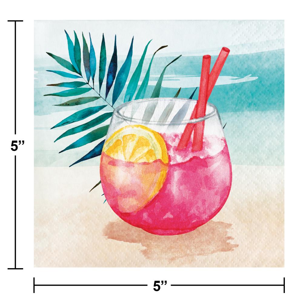 192 pc Bulk Summer Breeze Sangria Themed Beverage Napkins