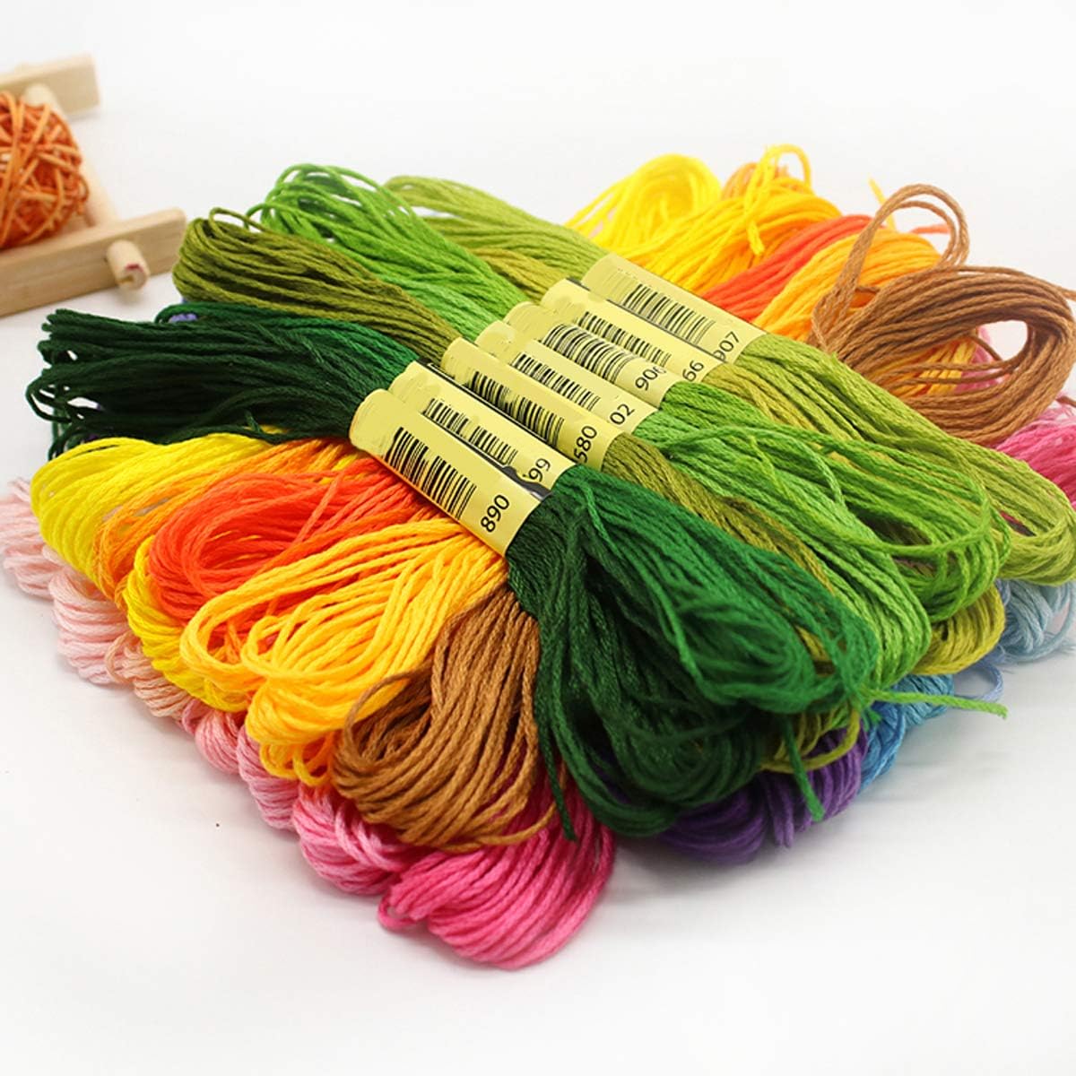 Friendship Bracelet String 50 Skeins Rainbow Color Embroidery Floss