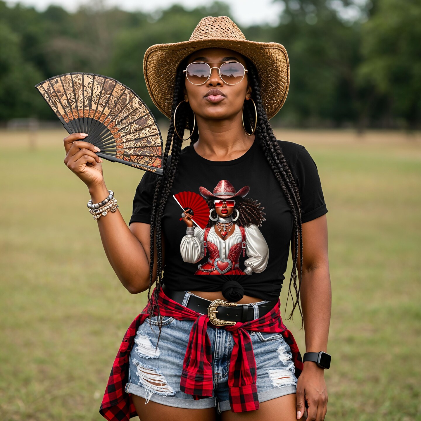 Where Them Fans At, Boots on the Ground, Cowgirl Trail Ride Shirt ...