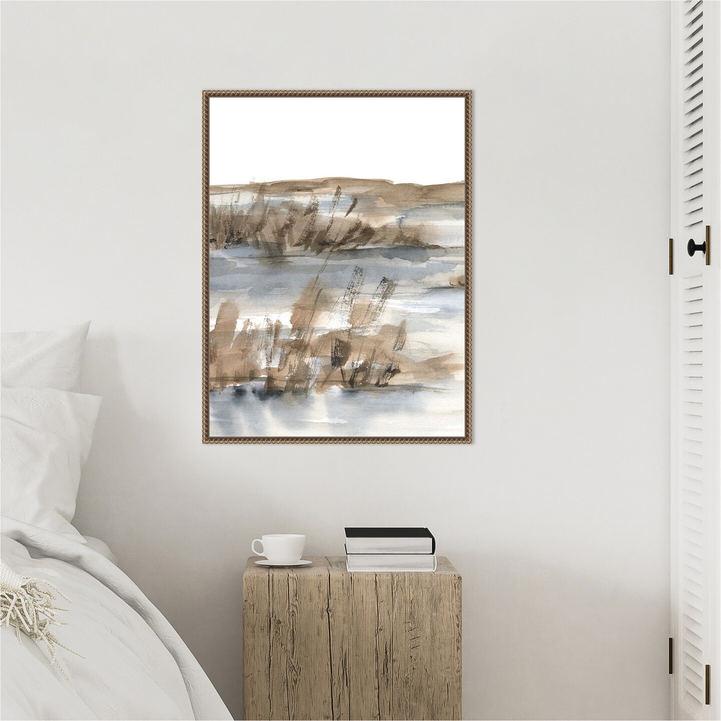 Blue-Grey Marsh IV by Ethan Harper Framed Canvas Wall Art