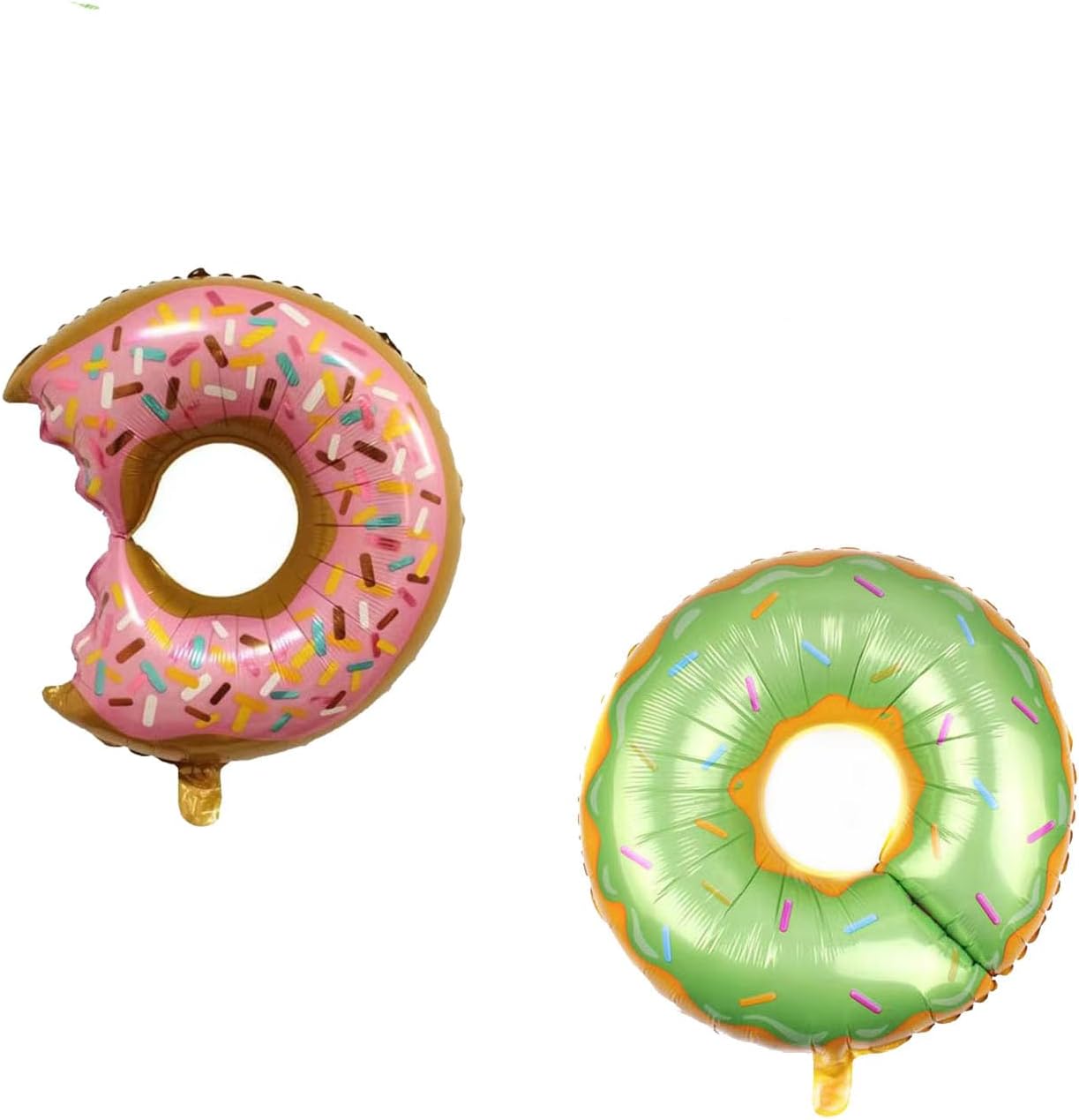 4PCS Donut Foil Balloons Kit Large Multicolor Sprinkle Aluminum Film Balloons for Baby Shower Donut Themed Party Birthday Decoration