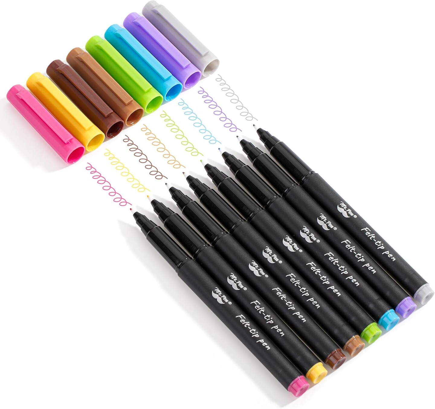 Felt Tip Pens, 8 Pack, Colorful Felt Tip Pens