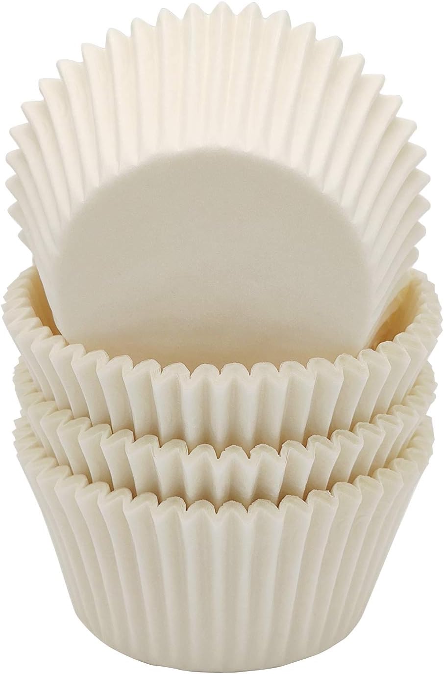 Premium White Standard Greaseproof Cupcake Liners Muffin Baking Cups for Wedding, 100-Count