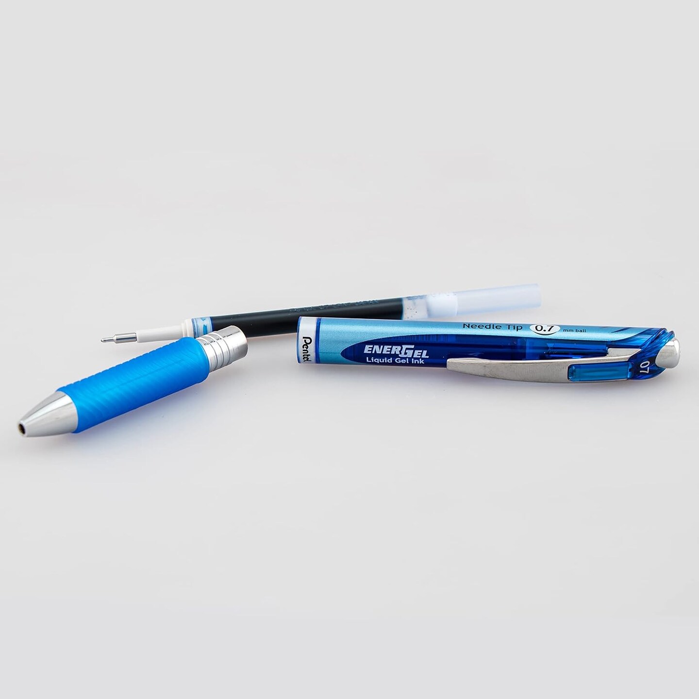 Retractable Premium Liquid Gel Pen, (0.7mm) Needle Tip, Ultra Smooth, Medium Line, Blue Ink 10 Pack