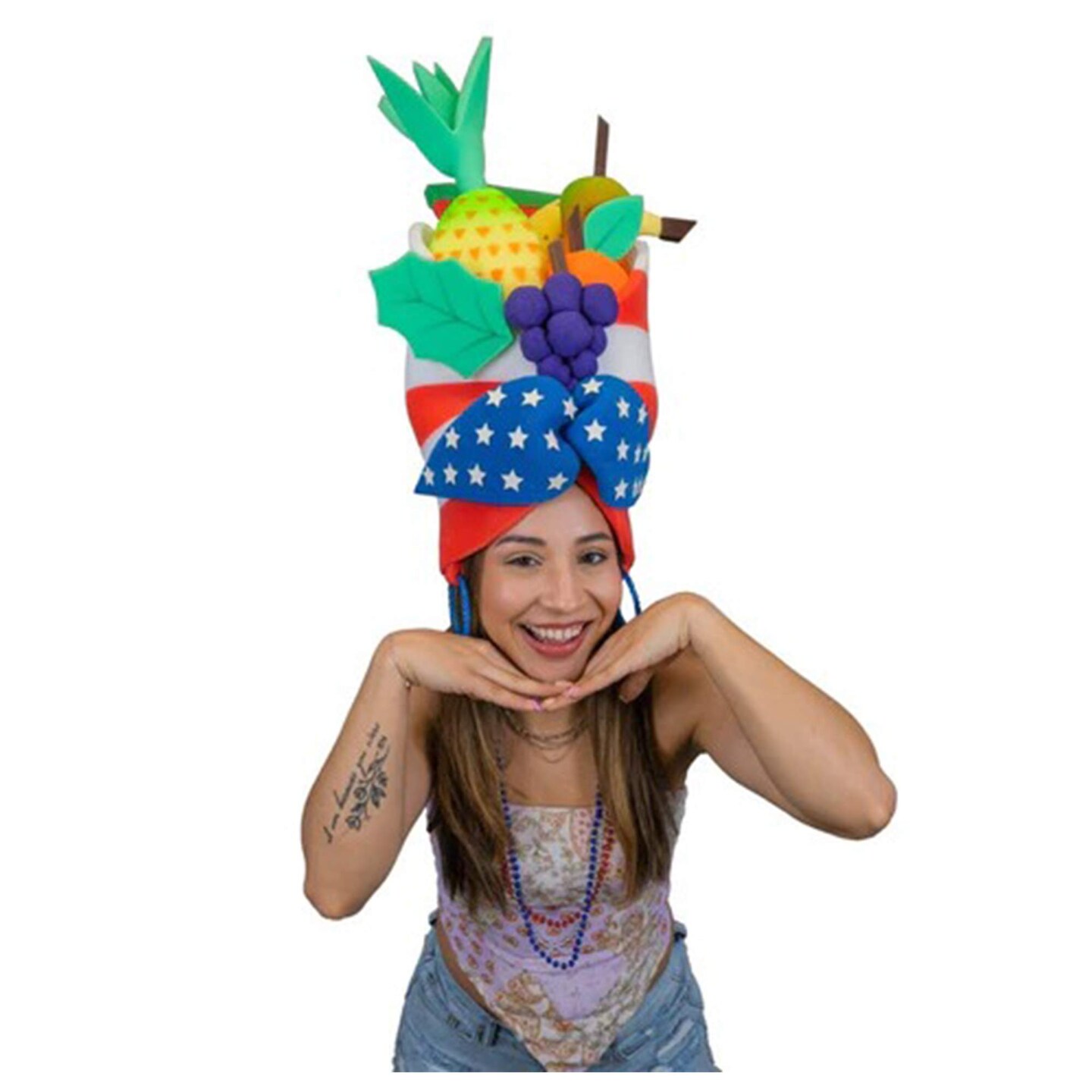USA Carmen Miranda Hat Vibrant &#x26; Patriotic Party Accessory