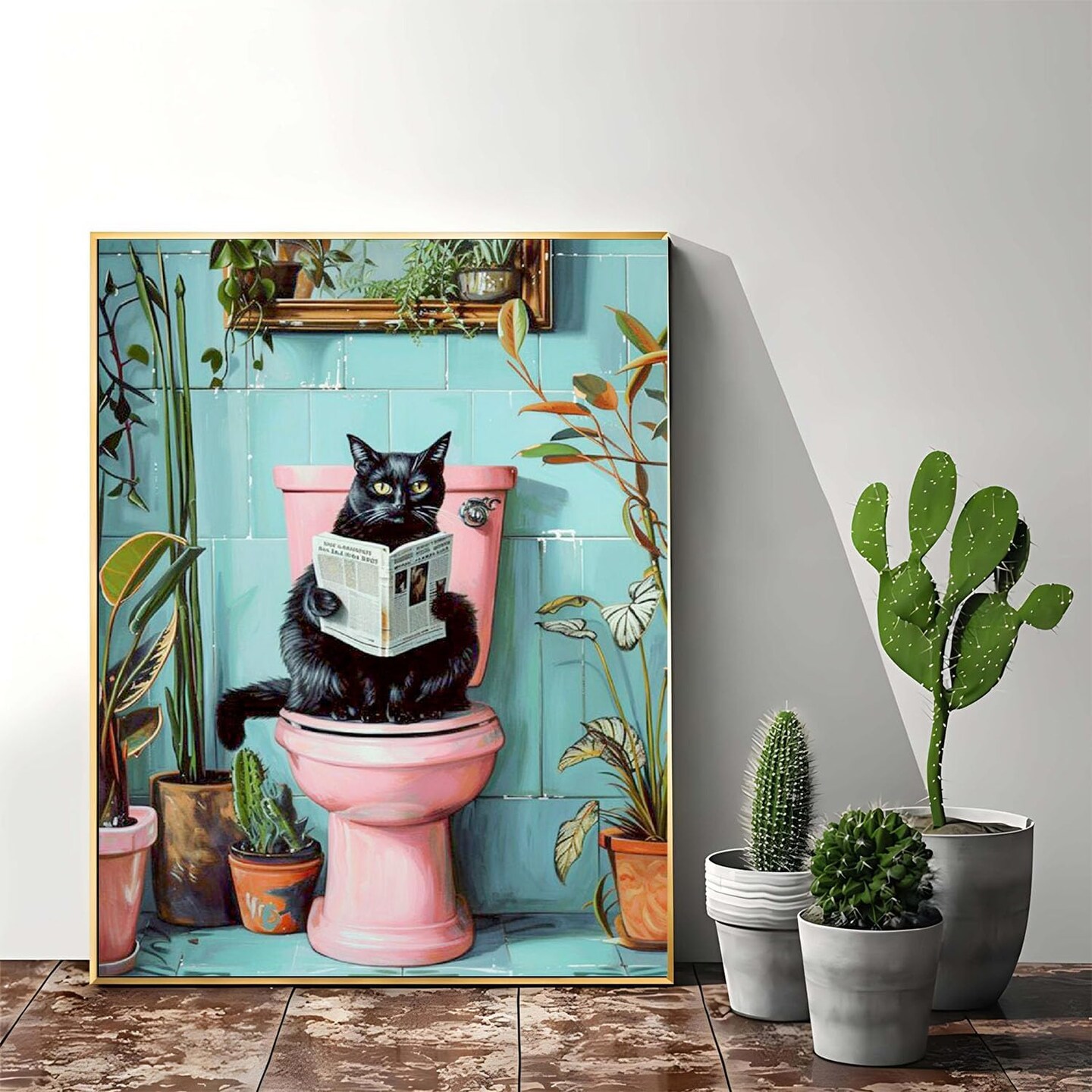 Cat Diamond Art Kits for Adults- Diamond Painting Kit Cats, DIY 5D Full Round Drill Gem Art Animals for Great Home Wall Decor Art and Craft