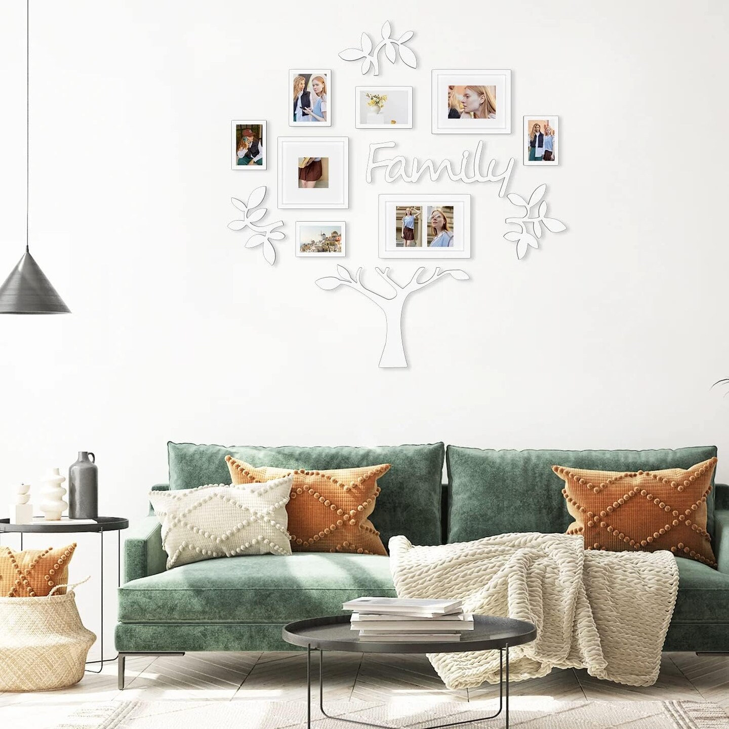 Photo Frame | Plaque College Frame - Wall Decoration Combination - White PVC Picture Frame Selfie Gallery Collage With Hanging Template &#x26; Wall Mounting Design | Family Tree
