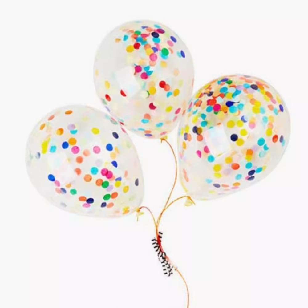 Latex Confetti Balloons, 12 inch, 50 Pcs, for Graduation, Birthday, Wedding, Baby Shower Party Decoration (Colorful confetti balloons)