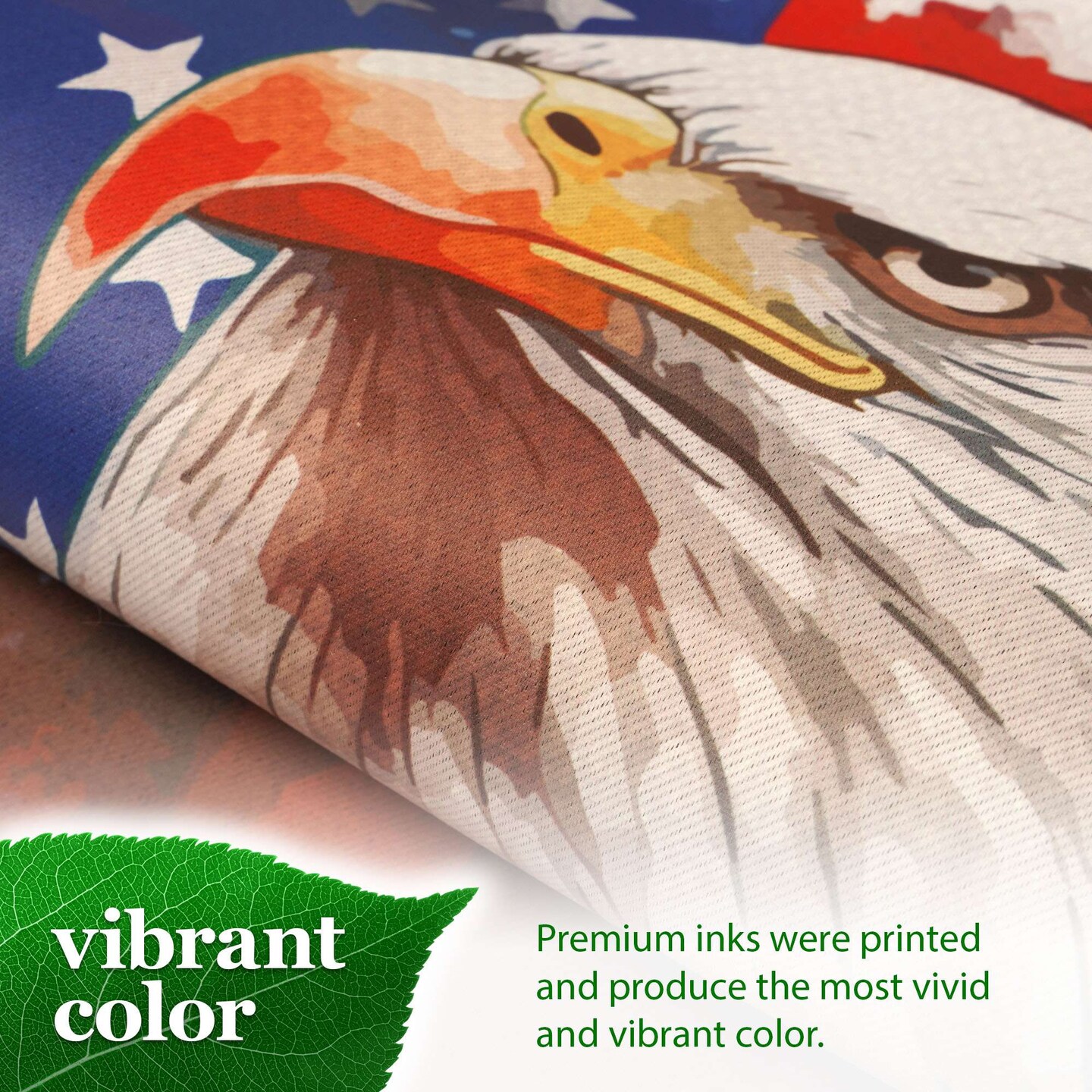G128 Patriotic Bald Eagle Garden Flag 12x18 In Double Sided Independence Day Yard Garden Lawn Decoration
