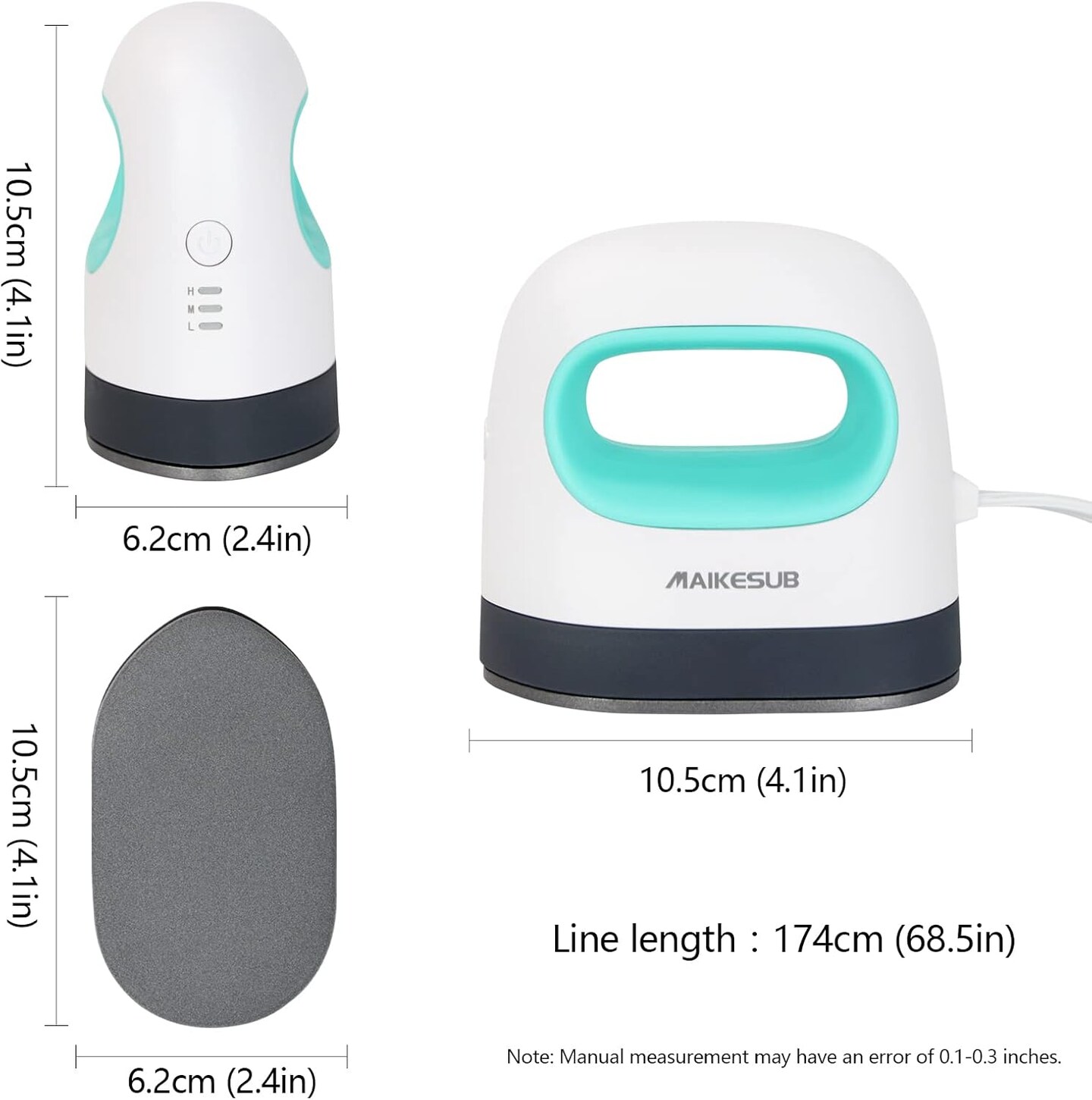 Mini Heat Press Machine Easy to Use for T Shirts Shoes Hats Small HTV Iron on Vinyl Projects Portable Heating Transfer Iron Green