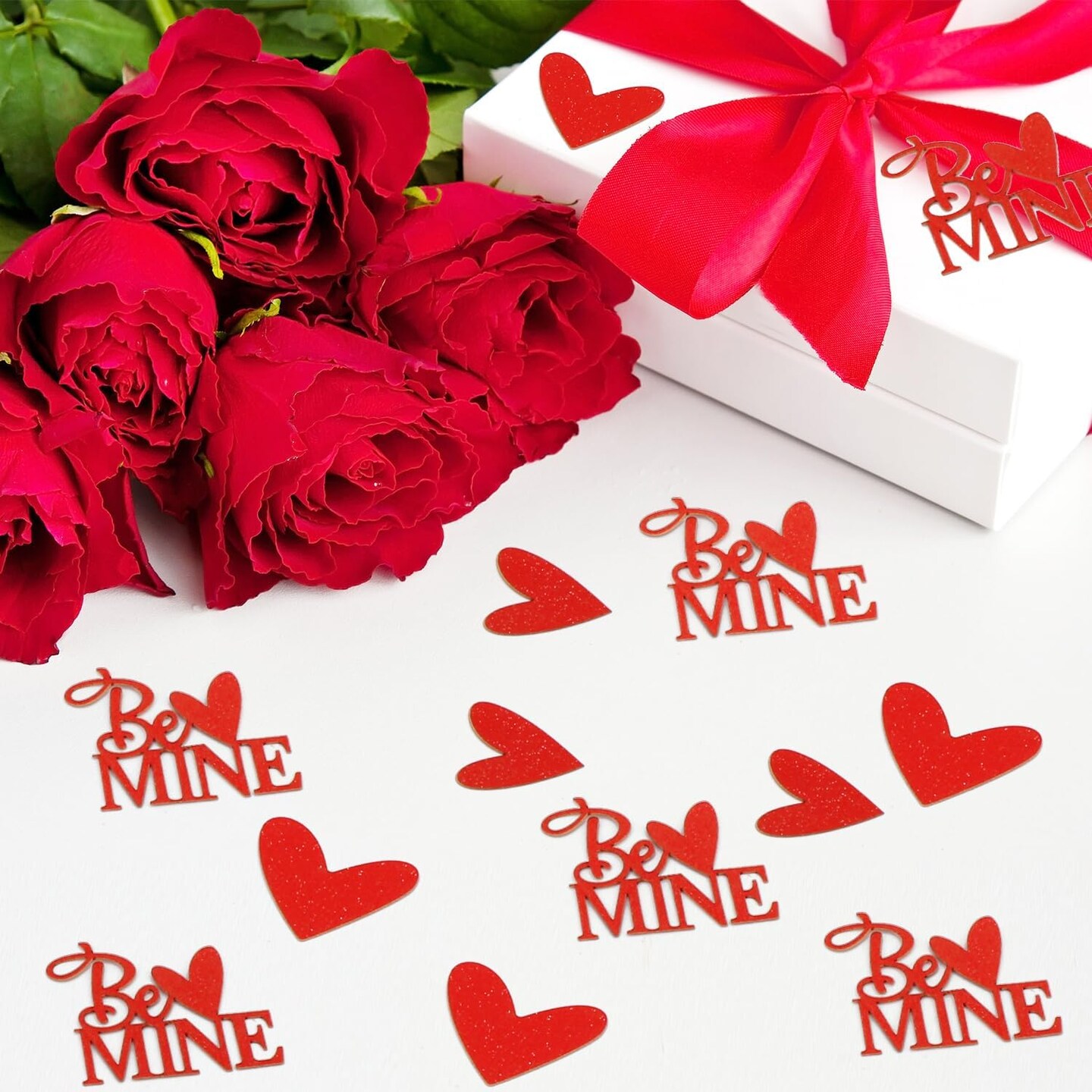 Red Heart Valentines Day Party Confetti,Be Mine Wedding Decor,Engagement Bachelorette Party Decorations,Bridal Shower,Birthday,Proposal Decorations.