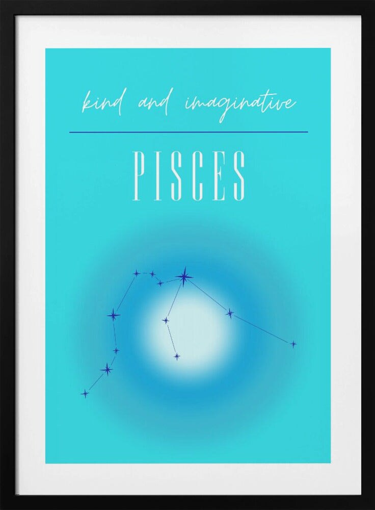 Pisces Zodiac Print Art by Am&#xE9;lie Framed Art