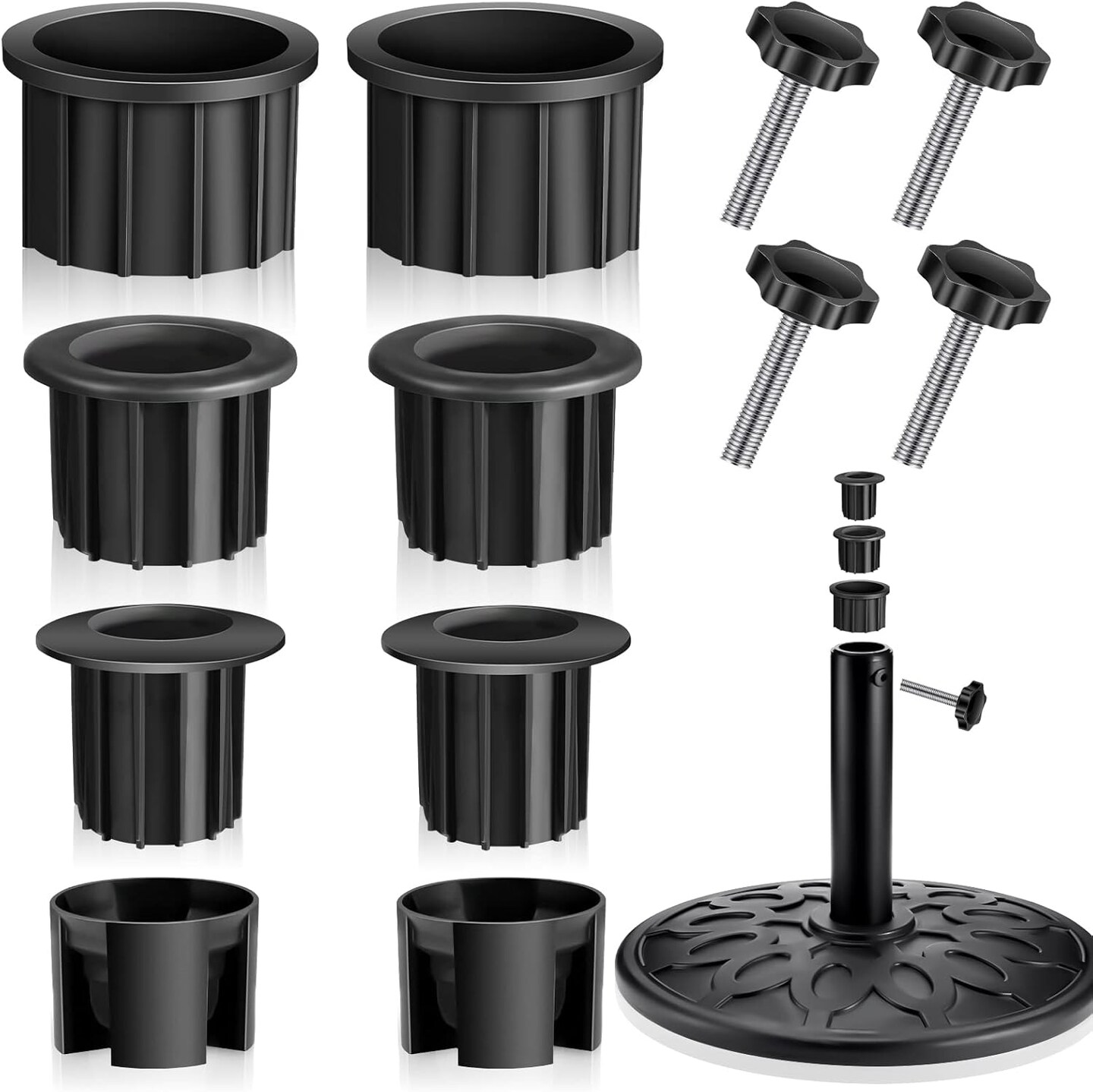 12 Pcs Patio Umbrella Parasol Base Stand Hole Ring Plug Cover Umbrella Stand Replacement Part Patio Swing Umbrella Chair Replacement Parts
