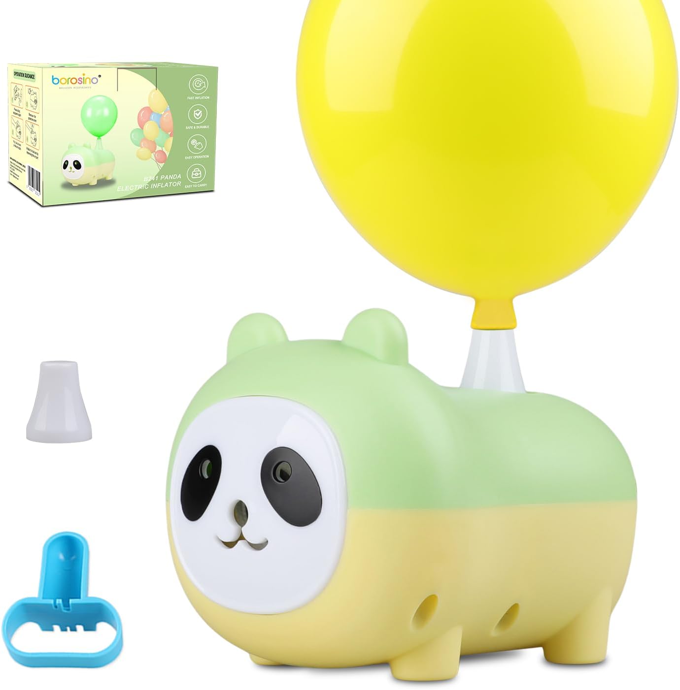 Balloon Pump Electric 110V 450W Portable Small Panda Balloon Inflator Blower Machine Air Pump for Balloon Garland Arch Party Decoration