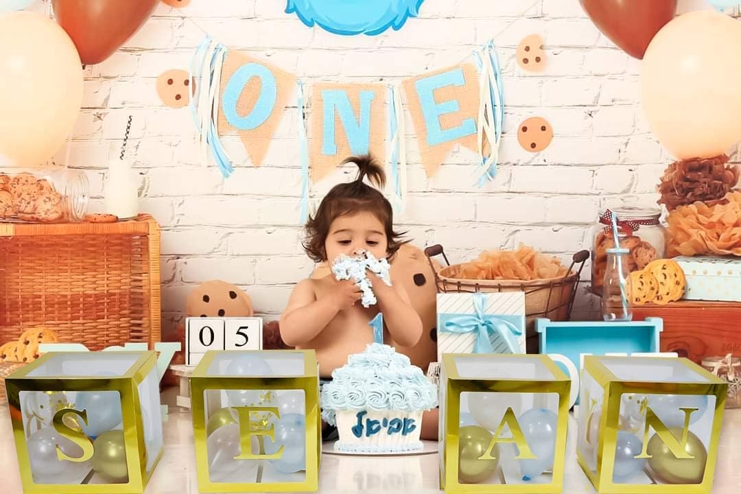 82 PCS Gold Neutral Baby Shower Decorations for Boy or Girl - Jumbo Transparent Baby Block Balloon Boxes, BABY, A - Z Letters DYI Gold White Pink Blue Balloons | Gender Reveal Party Supplies Birthday