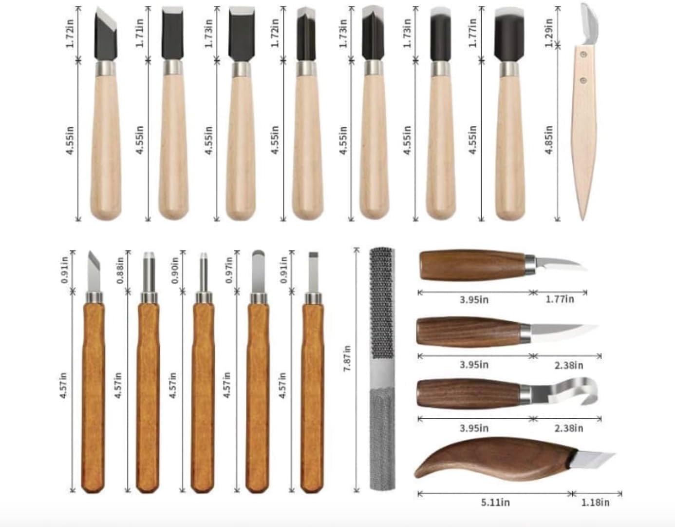 Wood Carving Tools, Complete Wood Carving Kit with Whittling Knives, Quality Blades, Ergonomic Handles, Compact Organizer, Protective Sheath, Wooden Blocks, Safe &#x26; Durable