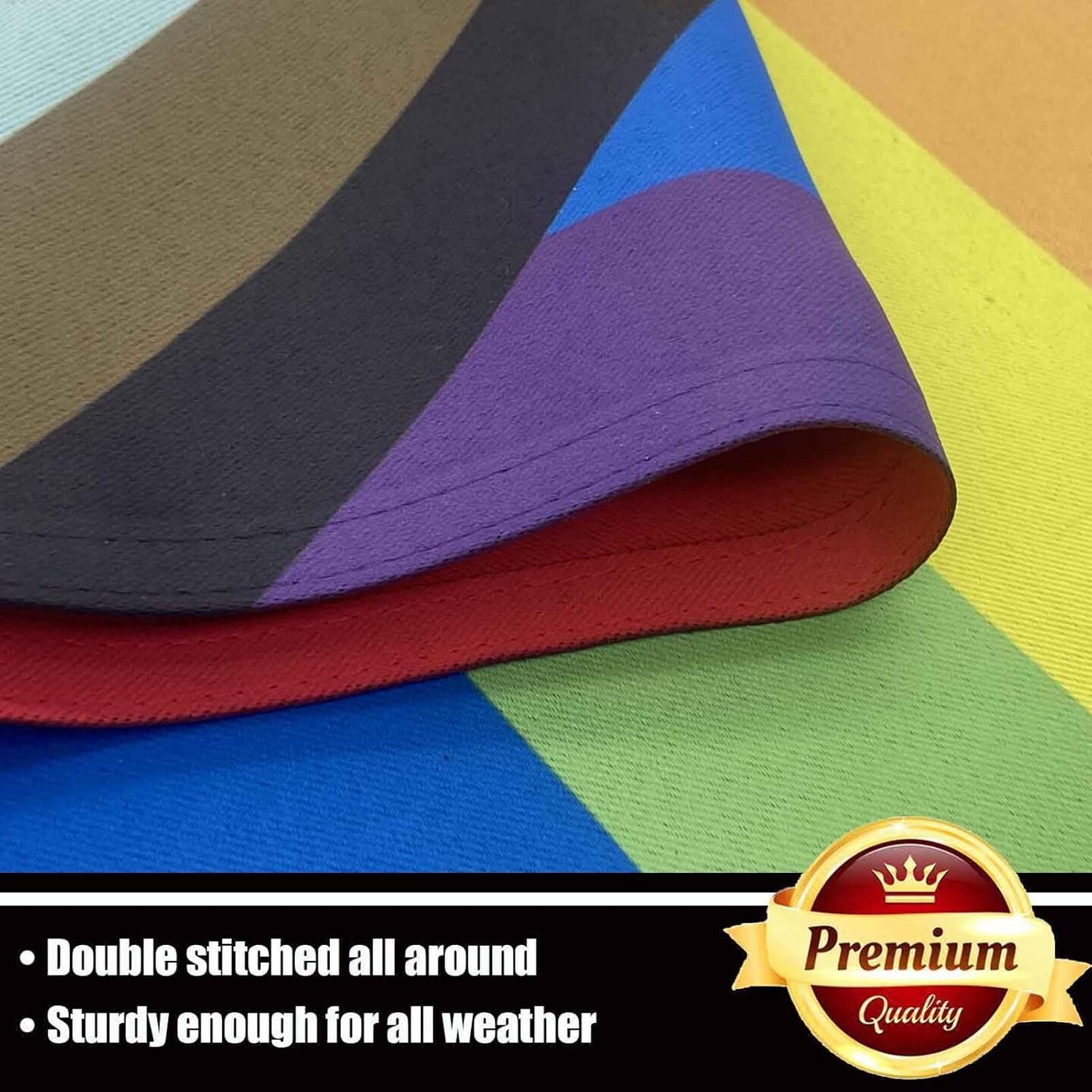 Progress Pride Rainbow Garden Flag 12.5x18 inch Outdoor-Double Sided LGBTQ Gay Lesbian Bisexual Non Binary Transgender All Inlcusive Progressive Pride Rainbow Flag Vivid Color Polyester Yard Flags