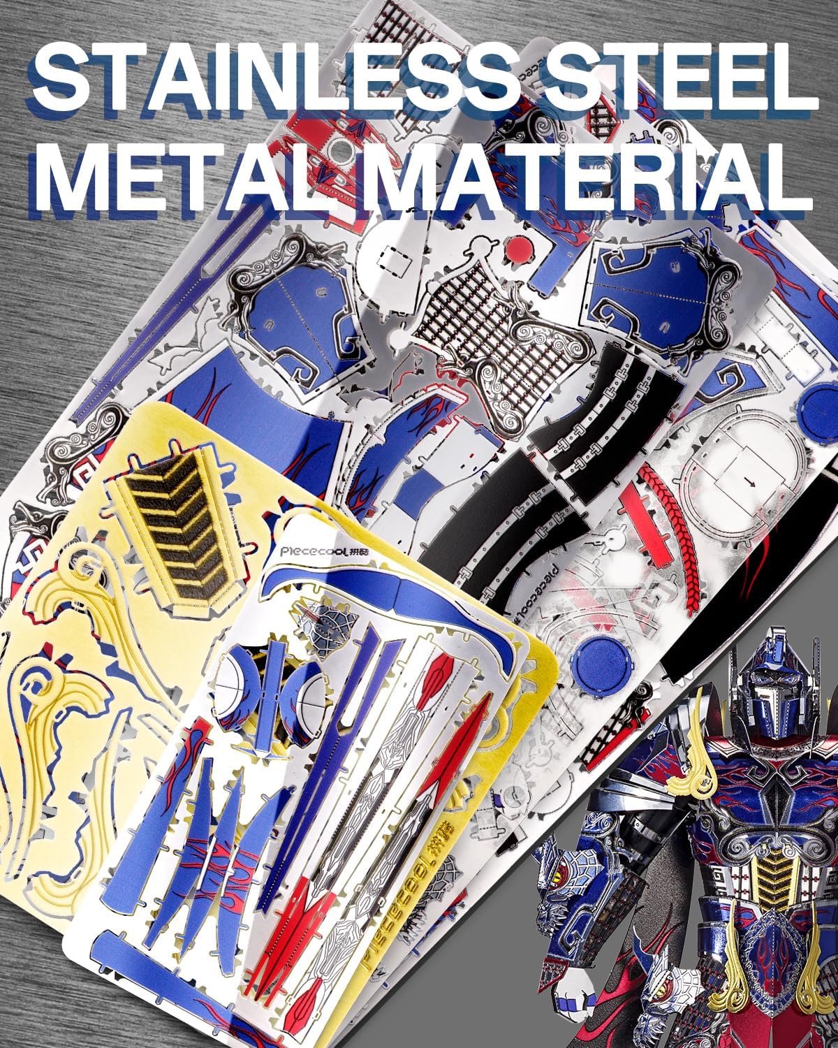 3D Metal Puzzles Mecha Model Kits-The Titan Figure Model Building Blocks Kits for Kids, DIY Brain Teaser 3D Puzzle for Men Teen Students Hobbies Fidget Toys Gifts -157 Pcs