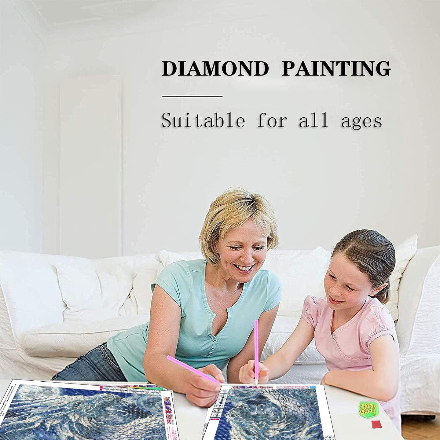 Dragon Diamond Painting Kits for Adults,5D DIY Moon Diamond Art Crystal Diamond Paintings Full Round Drill, Paintings with Diamonds Gem Art for Home Wall Decor 12x16 Inch