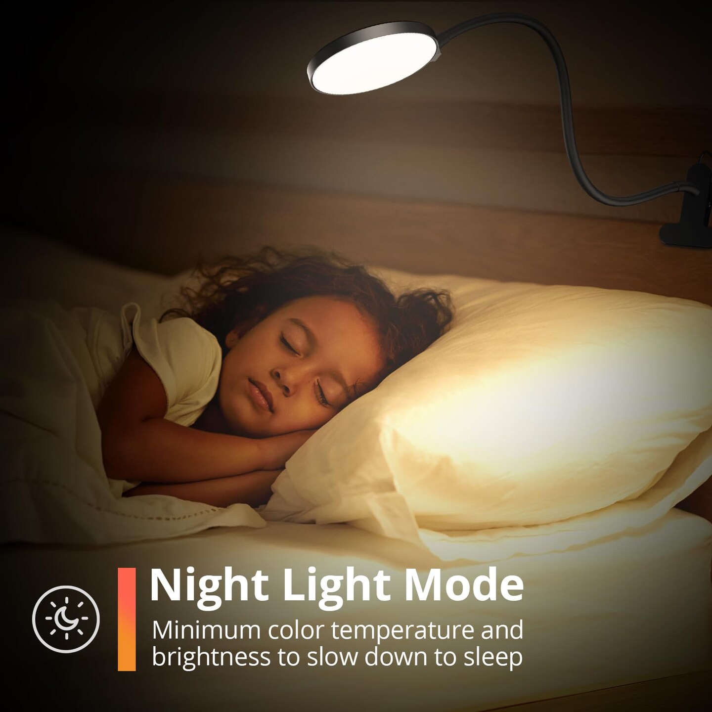 Reading Light with Remote, LED Desk Lamp Clip on [1H Timer &#x26; Nightlight] RA&#x3E;95 Dimmable Flexible Gooseneck, Reading Lamp with Clamp for Table - 3.5&#x27;&#x27; (Adapter Included)