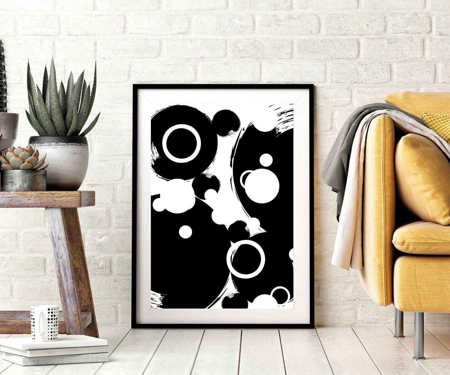 Abstract Artwork Dot T Classic Framed Canvas Prints Framed art