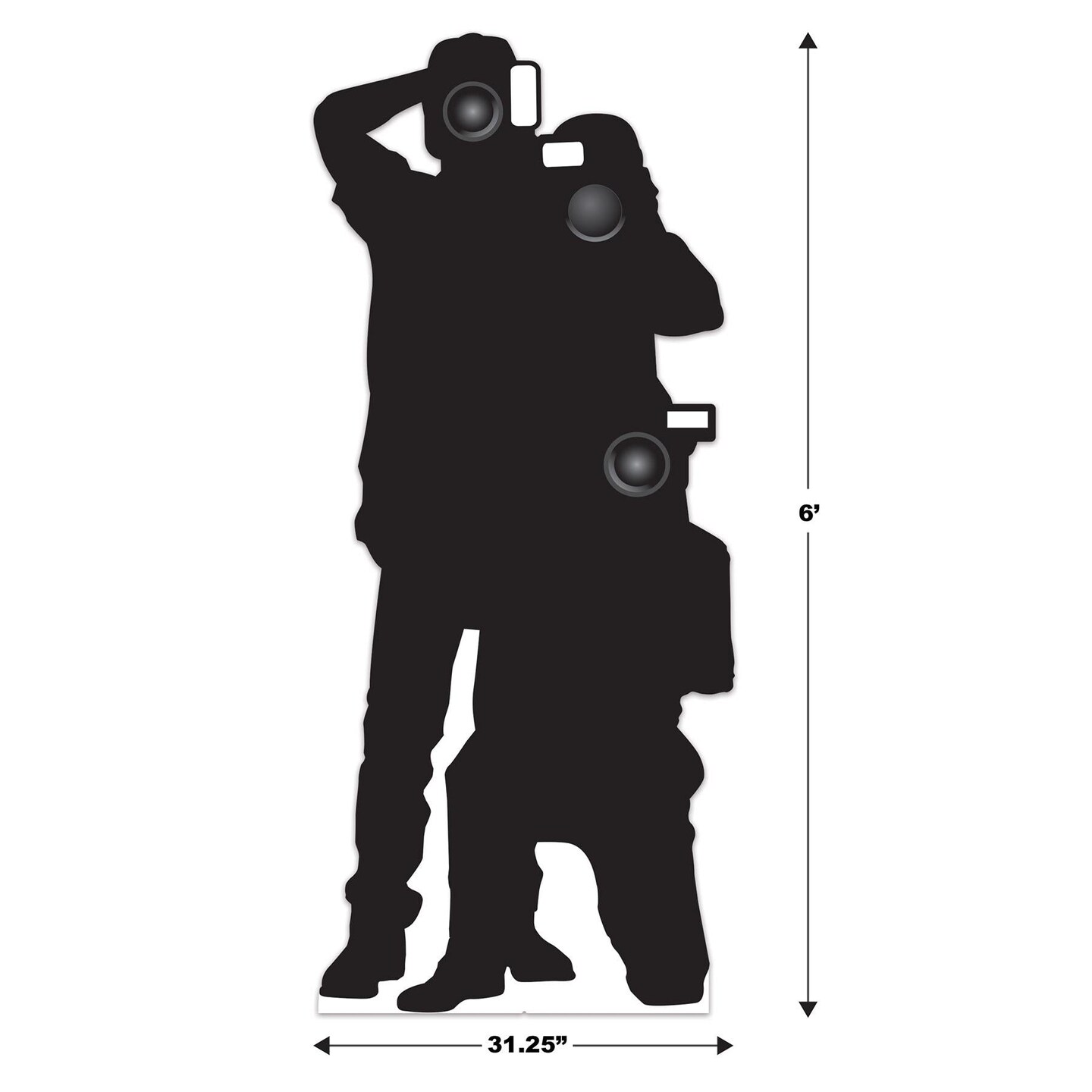 4 Pack Beistle Paparazzi Party Stand-Up Decoration