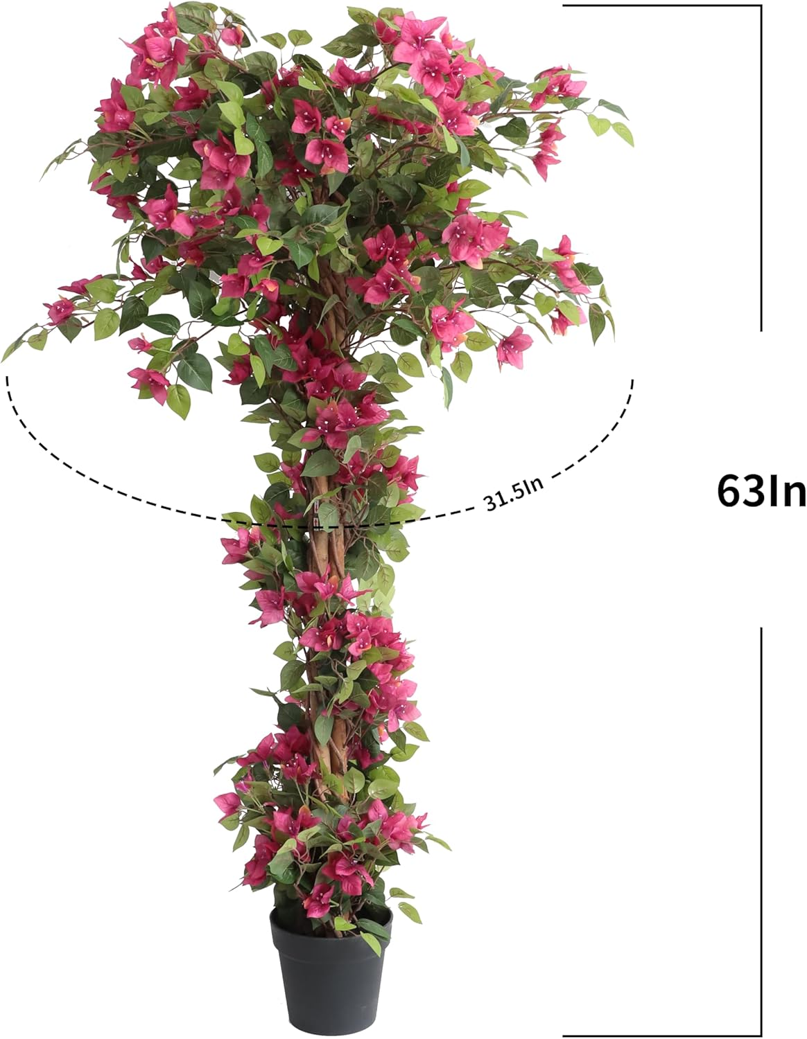 5 Feet Artificial Bougainvillea Tree with Flowers