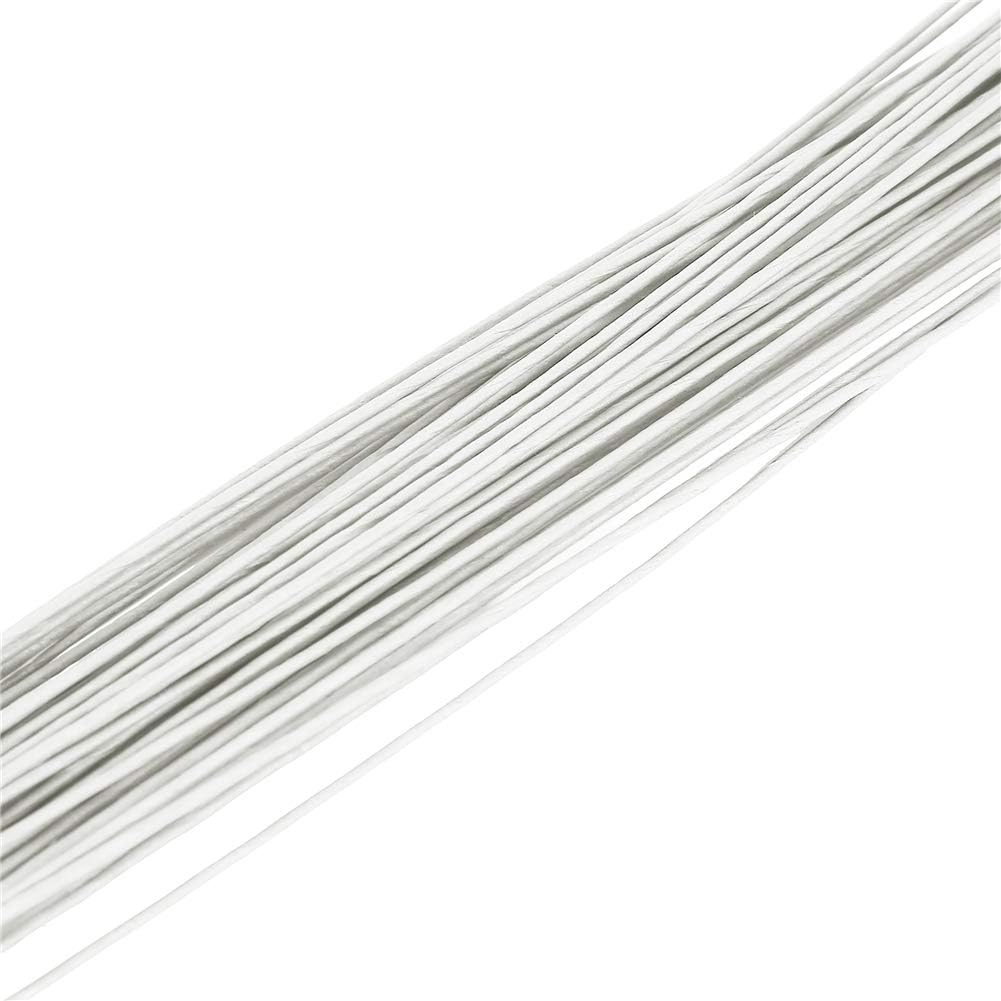 26 Gauge White Floral Wires 16 Inch Stem Wires for Florist Crafts Making 100 Pack