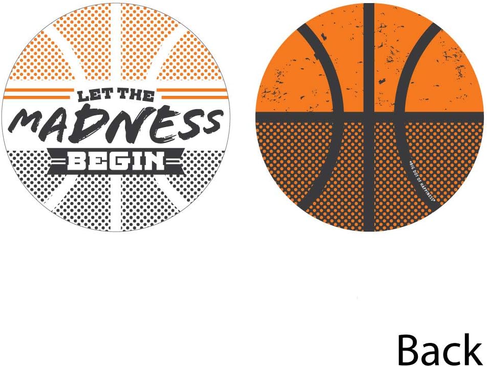 Basketball - Let The Madness Begin - Decorations DIY College Basketball Party Essentials - Set of 20