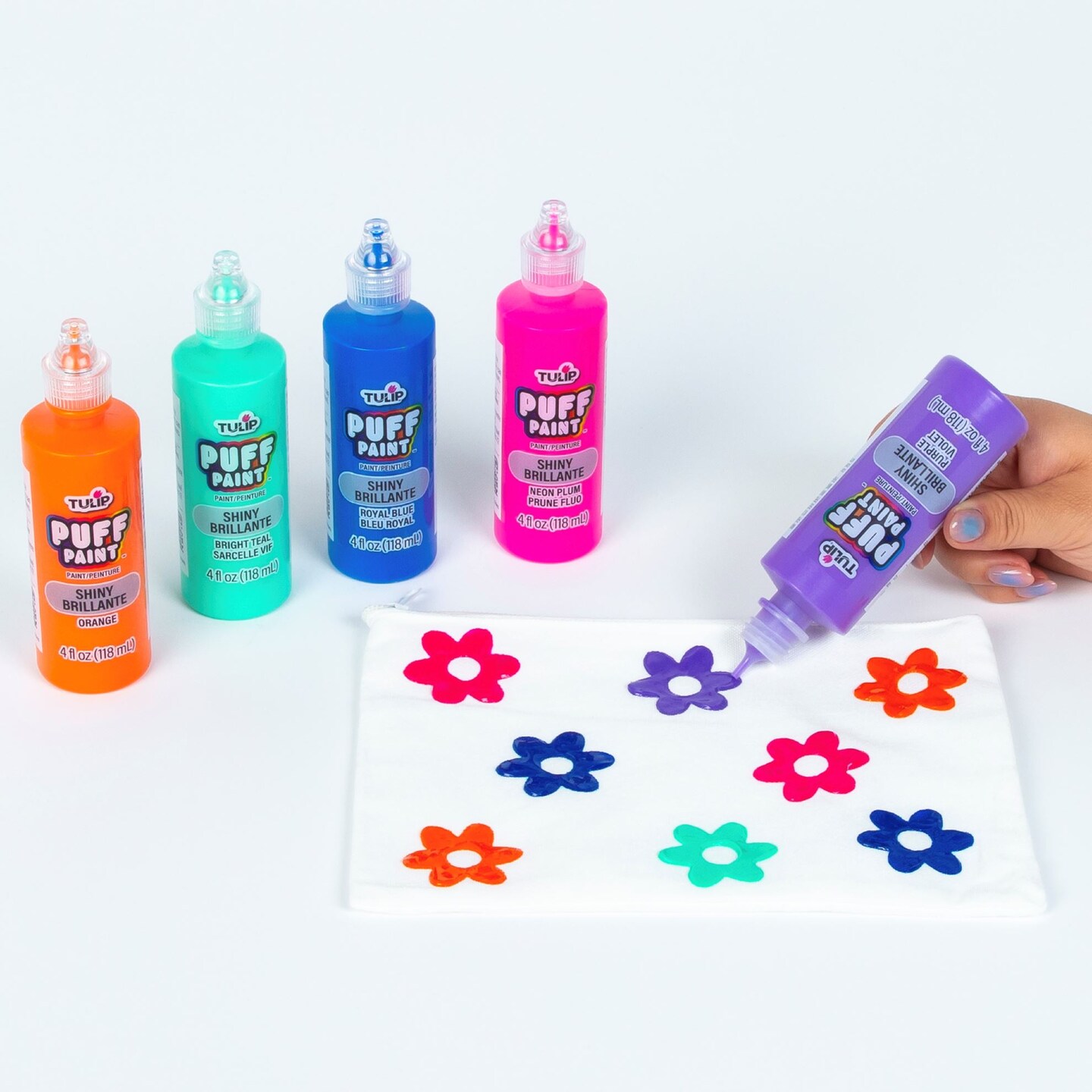 Tulip Puff Paint Slick Royal Blue, Multi-Surface Craft Paint, 4 fl. oz. 3 Pack