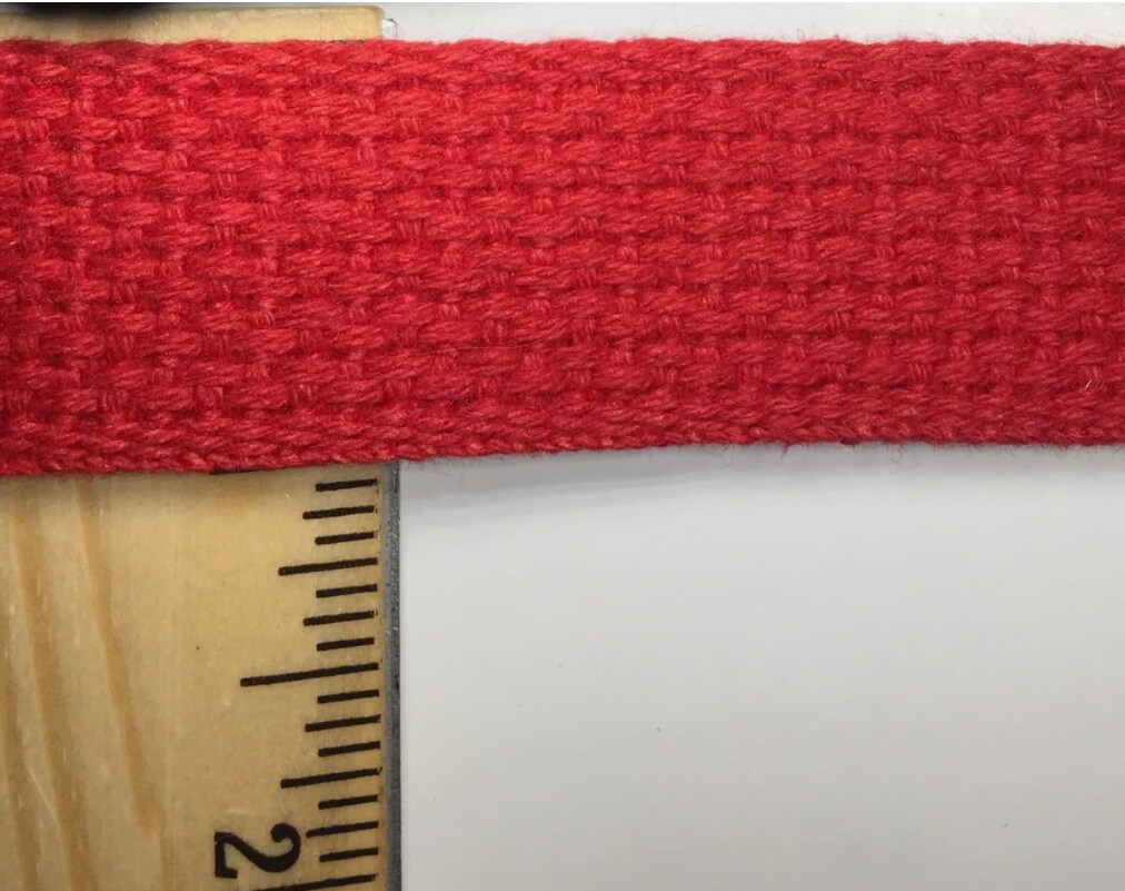 1&#x22; Cotton Webbing - 10 Continuous Yards - Made in USA!